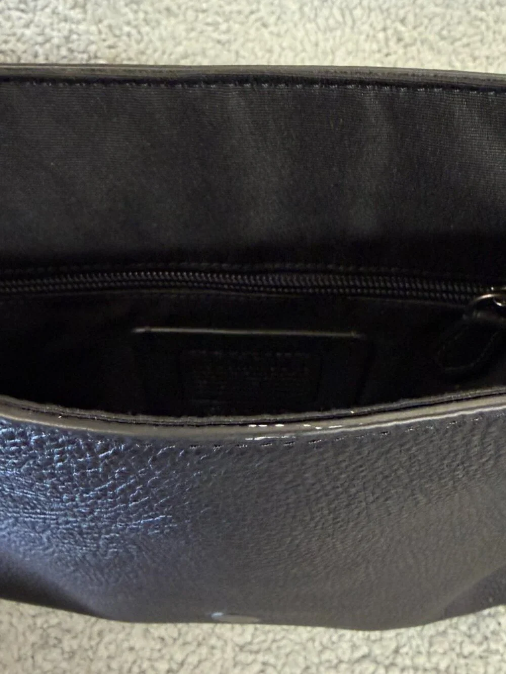 COACH Houston Leather Messenger Bag Black